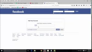 Method 3: Hack Facebook account through forget password process