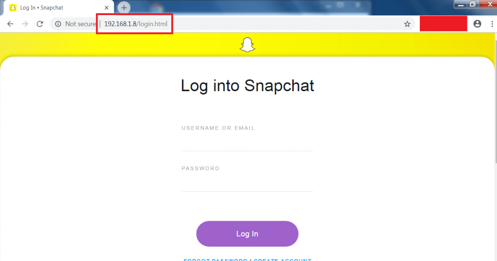 Snapchat Phishing