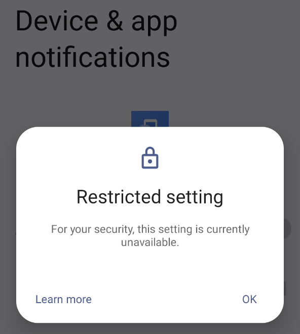 restricted settings 0